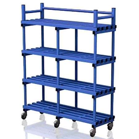 Vendiplas Mobile Shelving Unit - Double Unit